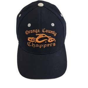 YK Orange Country Choppers OS Ball Cap, Wool Blend, Hook & Loop Adjustable EUC